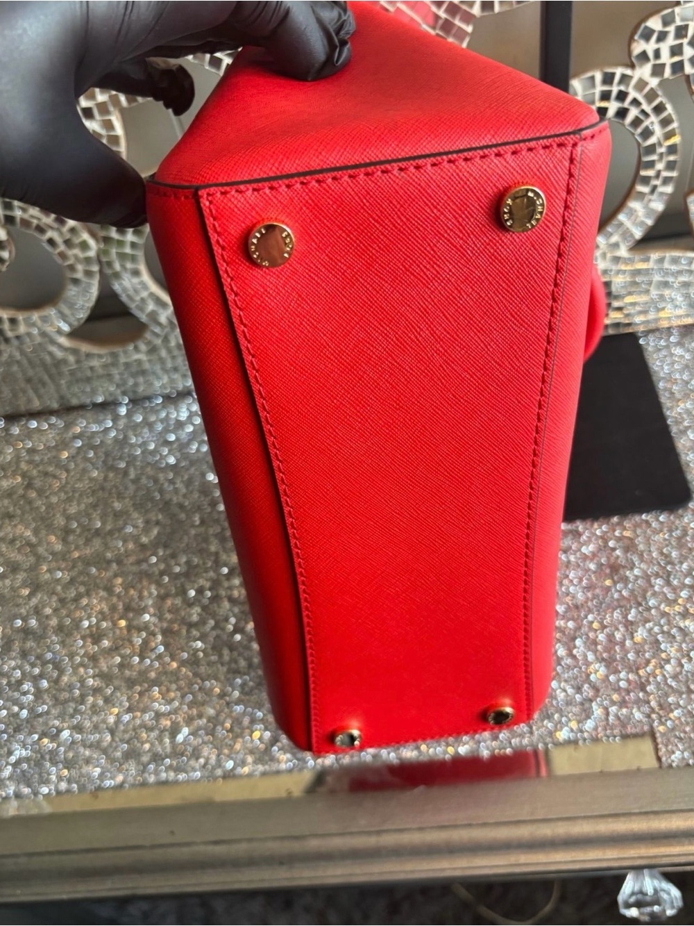 ⭐️Michael Kors Red Saffiano Leather Satchel - Picture 7 of 9